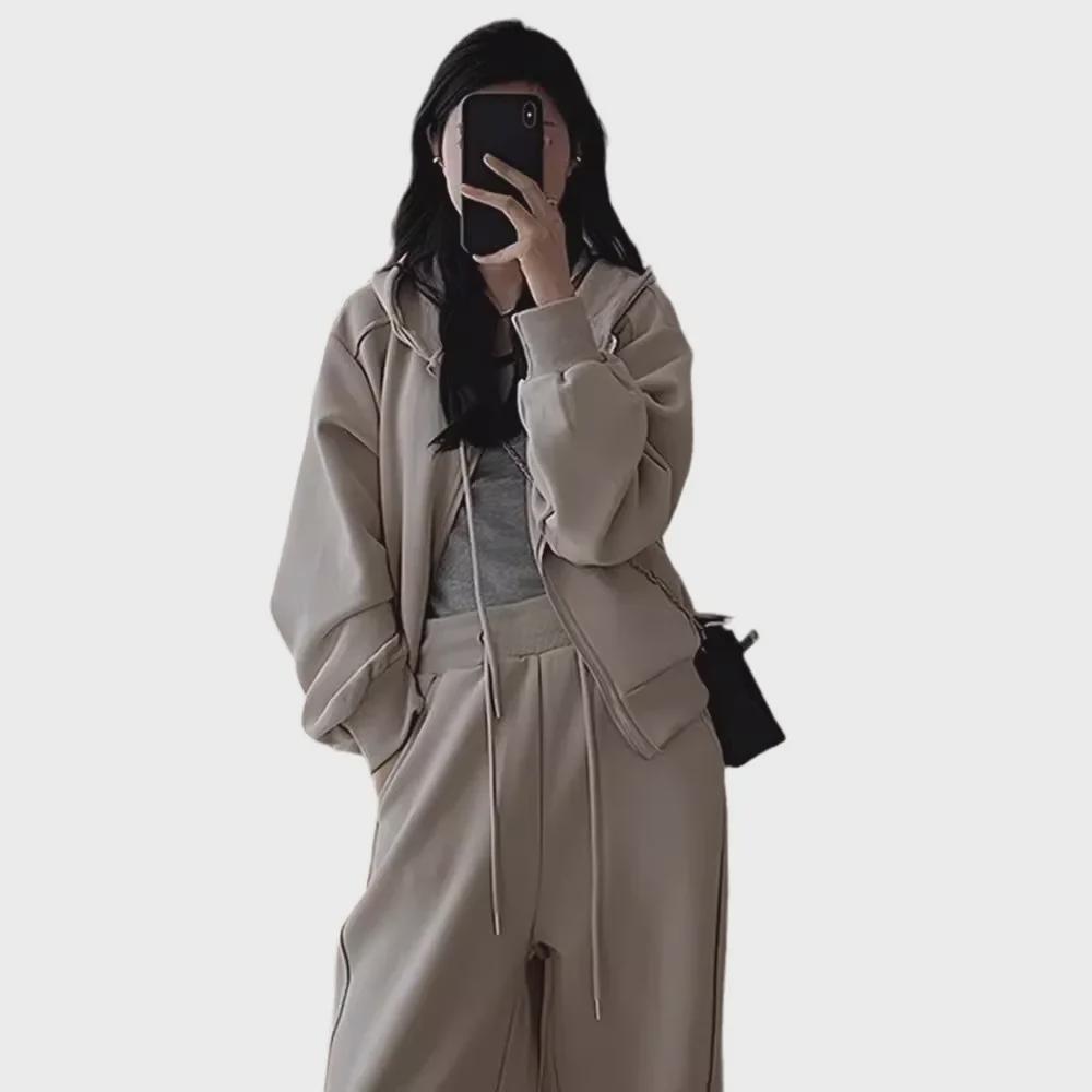 2024 Early Autumn Salt-Style Sweater & Tea-Style Two-Piece Set for Plus-Size Women