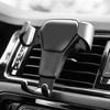 Support Téléphone noir voiture Titulaire Voiture Air Vent Mount Stand N ° Magnétique Mobile Support Universel Gravité Smartphone