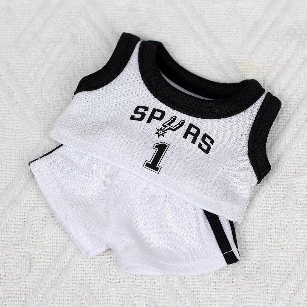 17cm Labubu Doll Sports Uniform Set - Basketball & Football Macaron Outfit