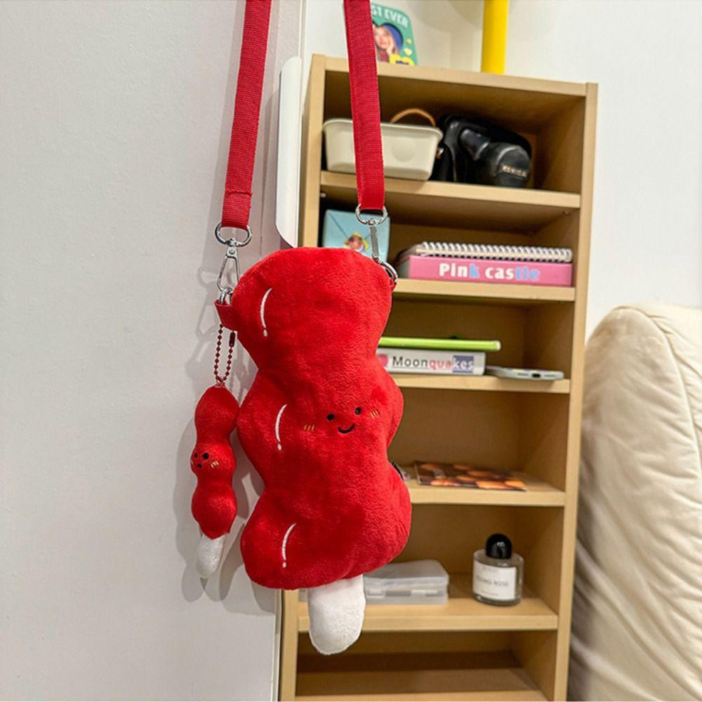 

Doll Cute Small Bags Large Capacity Plush Shoulder Bag Portable Tanghulu Crossbody Bag Women without Pendant