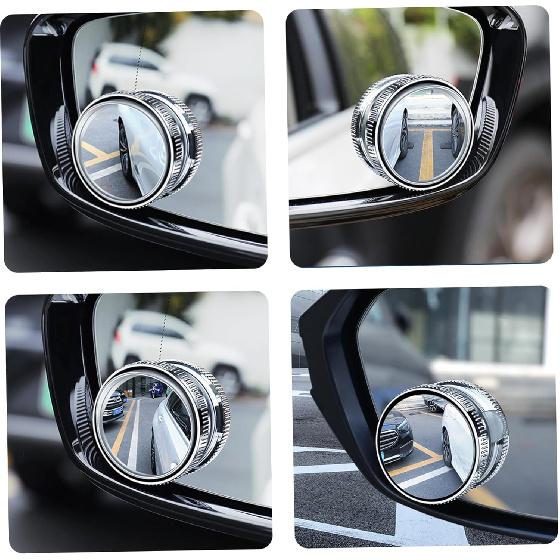 2Pcs Blindspot Mirror for Car 360° Wide Angle Side Mirror Blindspot with Suction Cup Adjustable Blind Spot Waterproof Round Rearview Mirrors