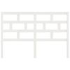 Vidaxl Bed Headboard, White, 126X4X100 Cm, Solid Pine Wood