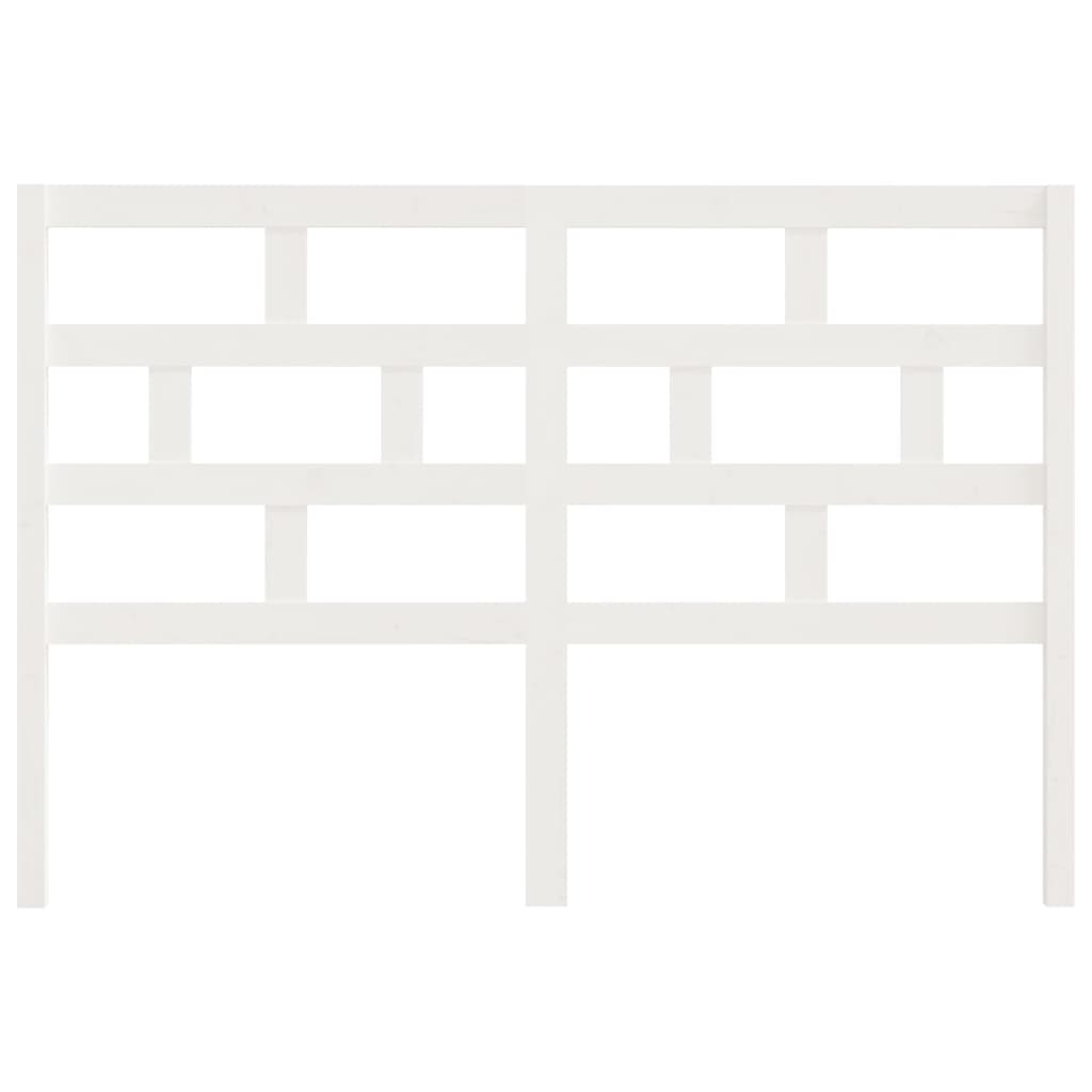 Vidaxl Bed Headboard, White, 126X4X100 Cm, Solid Pine Wood