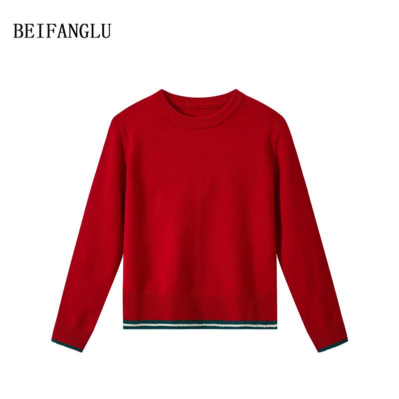 Northern Deer Women's 100% Wool Long Sleeve Knitwear - Versatile for Autumn/Winter (251505)