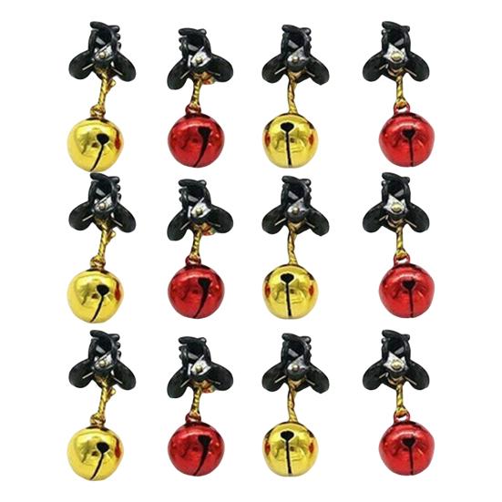 Beard Ornament Christmas Beard Jingle Bell Clip Decoration Plastic Facial Hair Bauble Clips for Holiday