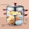 ASD 30cm 2-Tier 304 Stainless Steel Steamer Pot