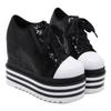 Fashion Autumn Women High Platform Shoes Height Increasing Casual Shoes 14 CM Thick Sole Trainers Breathable Shoes Women Sneakers