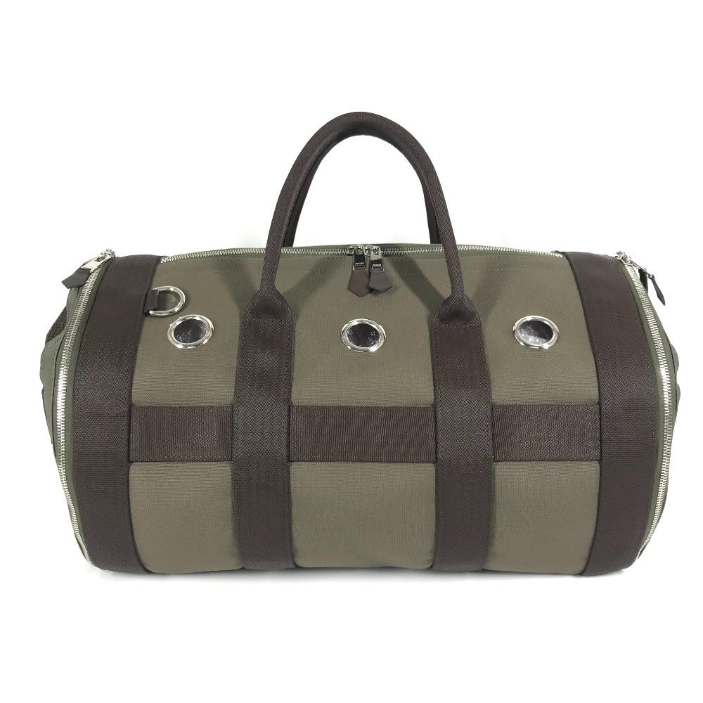 HERMES  H068639CKAA 2WAY Hand Bag Dog Carrier Shoulder Bag Duffle Bag