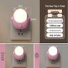 Two-Gear Smart Dimming Baby Bear Night Light - LED Plug-In Sleep Companion Lamp