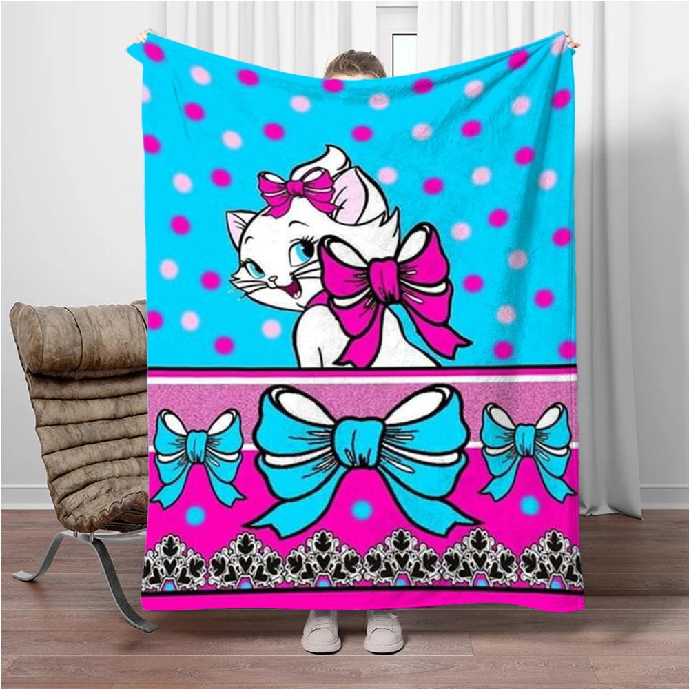 31 Style Disney Cute Cat Marie Printed Blanket Soft Warm Throw Flannel For Children And Adult Bed Sofa Outdoor Travel Girl Gifts