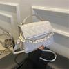 Mini Casual Quilted Crossbody Bag with Magnetic Closure and Adjustable Strap,Small Handbag Tote Shoulder Bag for Women Daily Use