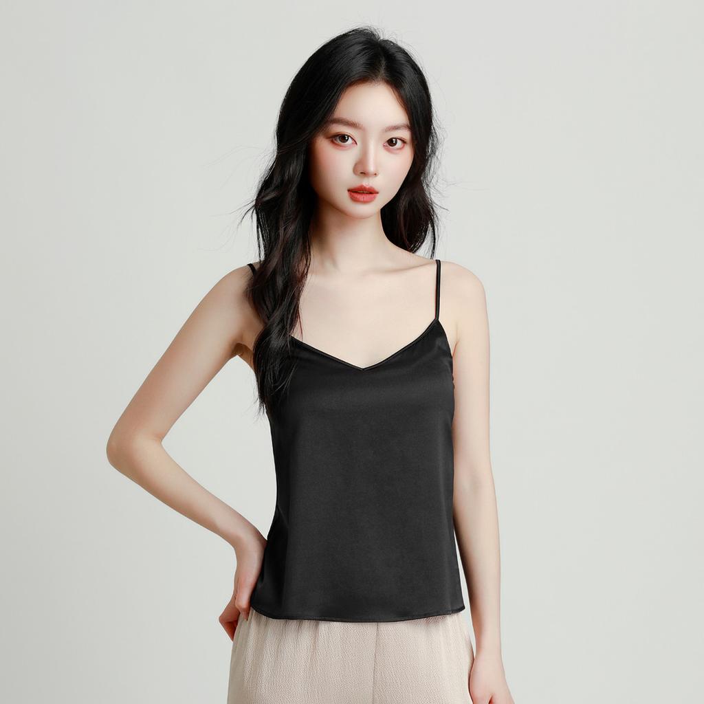 Mulberry Silk Classic Loose and Comfortable Skin-friendly Inner Match Women's Fashion Underwear Top Versatile Strap Bottom Tank Top