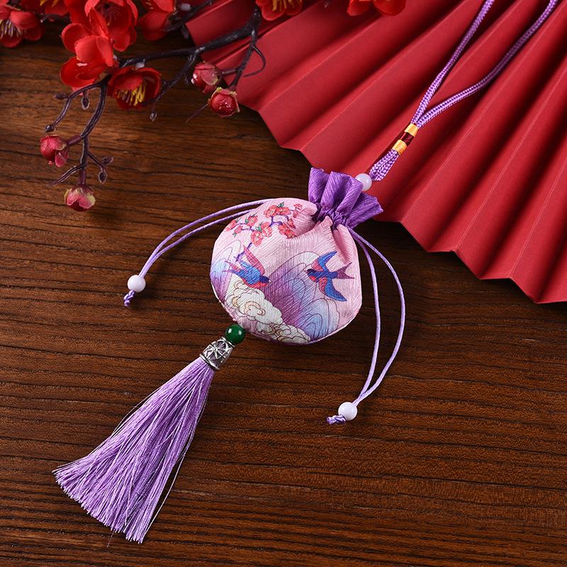 Ping An Cultural Scenic Amulet: Hanfu Style Sachet Pendant for Safety and Luck