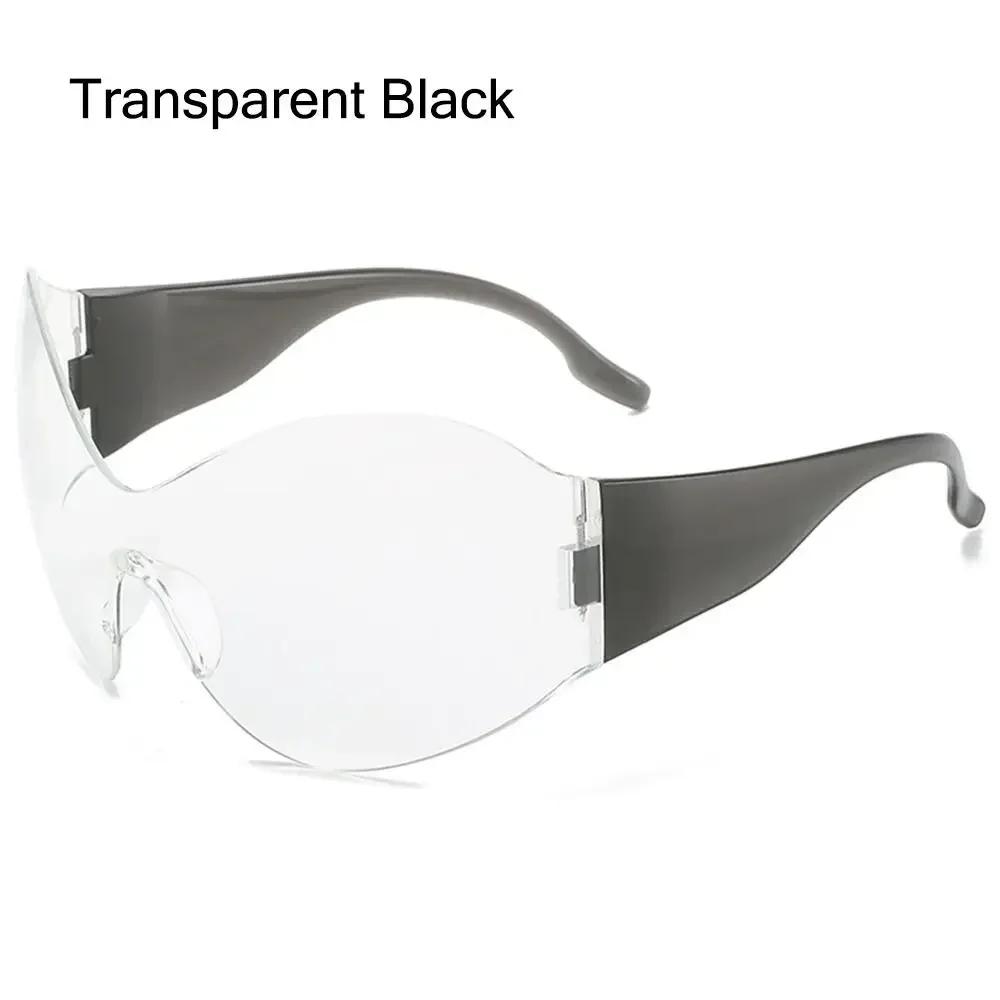 and Men Shades for Beach, Outdoor UV400 Protection Wrap Around Black Sun Glasses Oversized Futuristic Sunglasses Y2K Sunglasses
