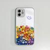 Colorful Flower Phone Case Metallic Lacquer Tempered Glass Shockproof Cover for Huawei Honor iPhone OPPO Realme OnePlus Xiaomi Redmi Samsung Vivo