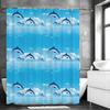 Blue Dolphin Sea White Cloud Shower Curtain, Bathroom Decorative Shower Curtain, Waterproof Shower Curtain with Hooks