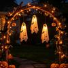 Floating Ghost for Tree Decoration Scary Decor, Spooky Bat Print Hanging Decor Porch Remote Control Tree, Glow-in-the-Dark Outdoor Halloween