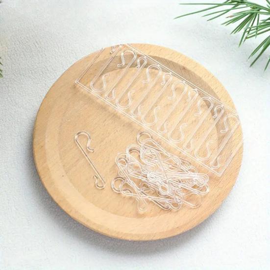 100 Pcs S-Shaped Hooks Christmas Stockings Bells Gifts Hanger Jewelry Photos Hanging Holder for Holiday Tree Decor