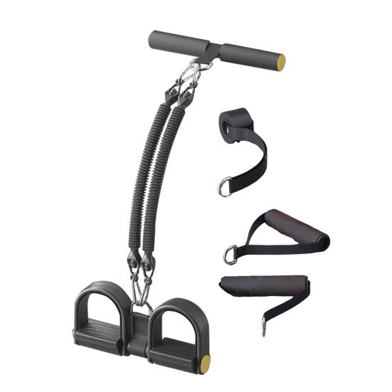 

2/3/4-трубный педальный эспандер с ручкой, многофункциональная эластичная йога-веревка для подтягиваний, мужской женский педальный тренажер, оборудование для тренировок A чёрный