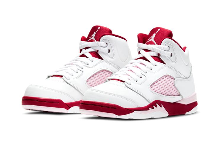 Jordan 5 Retro White Pink Red PS 440893-106