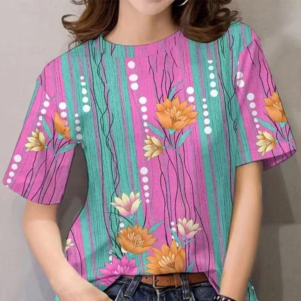 Women s printed short-sleeved T-shirt S