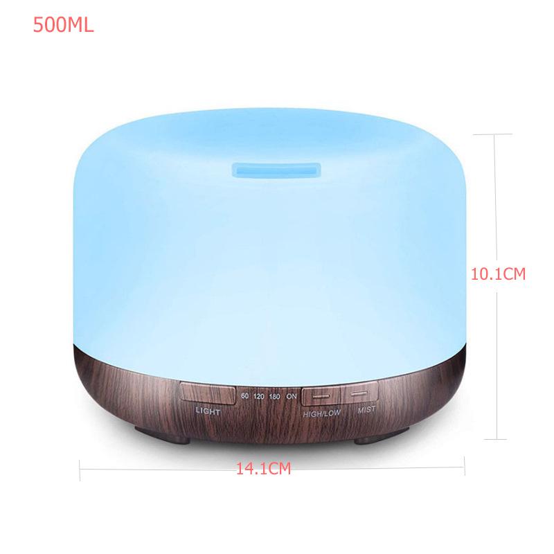 Remote Control 500ml Ultrasonic Aromatherapy Humidifier with Colorful Night Light