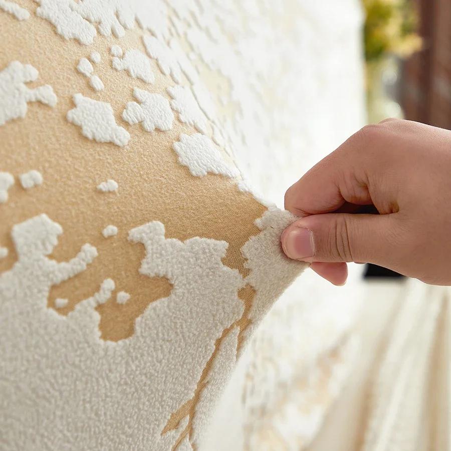 1 PC Headboard Cover Elastic Jacquard Bedside Cover for Bed In Bedroom Easy To Clean Headboard Cover A Pattern of Fancy Trees