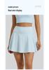 Breathable High-Waisted Yoga Skort with Side Pocket & Slit - Quick-Dry, Anti-Exposure, Fake Two-Piece Design