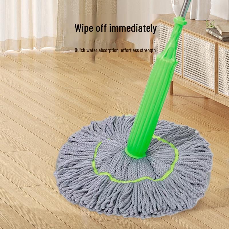 Hands-Free Self-Wringing Rotating Mop for Wet/Dry Use - Quick Squeeze & Vertical Storage