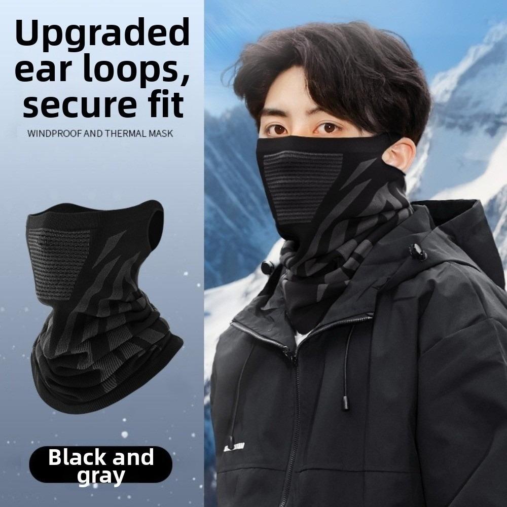 Ear Loop Winter Neck Warmer Windproof Thermal Neck Scarf New Seamless Balaclava  Cycling