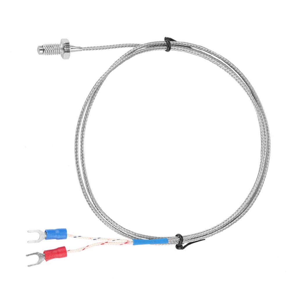 M6 Screw Fine Thread Type K Thermocouple Temperature Sensor Wire 0-400 celsius  (1 m)