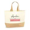 Tote Bag - PLANETEE - Amélie On Holiday - Jute - Printed In France - Beige - Large Capacity