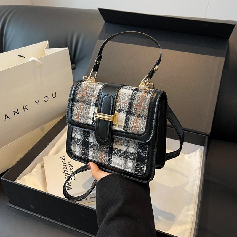 

Модная ретро-сумка в клетку, популярная летняя сумка через плечо в этом году, маленькая квадратная сумка, сумка через плечо в корейском стиле