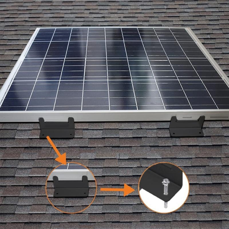 Easyly Install Solars Panel Z Brackets Heavy Type Rustproof Metal Mounts with Adjustable Angles for Home Use