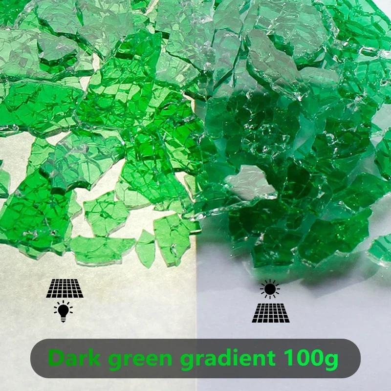 Bunte Eisbruch-Fragmente Kristallmosaik DIY Kreative Handgefertigte Mosaikkunst Farbige Gehärtetes Glas Transparente Partikel 100g