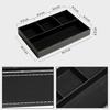 Storage Tray With 5 Compartments Durable Faux Leather Nightstand Organizer Tabletop Tray For Keys Pocket Glasses Stationery