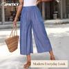 JPNTKY Women's Fashion Casual Solid Color Print Pants & Capris