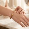 Twisted Wire Stainless Steel Bracelet Solid Color Cuff Bangle Minimalist Woven Bracelet  Women