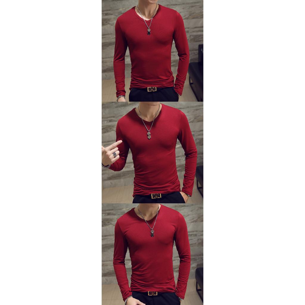 Autumn and Winter Versatile Basic Solid Color Small Turtleneck Long Sleeve T-shirt Men's Slim Korean Style Casual Bottoming Bottoming Shirt Fashion