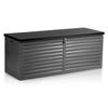 Caixa de Jardim 143 X 57 X 53,5 Cm 390 Litros Preto e Cinza