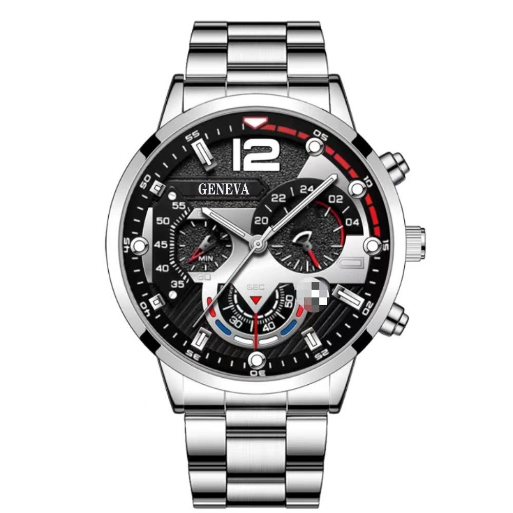 

UTHAI CQ282 Casual and fashionable men s watch stainless steel with calendar, luminous quartz watch, luxury clock gift