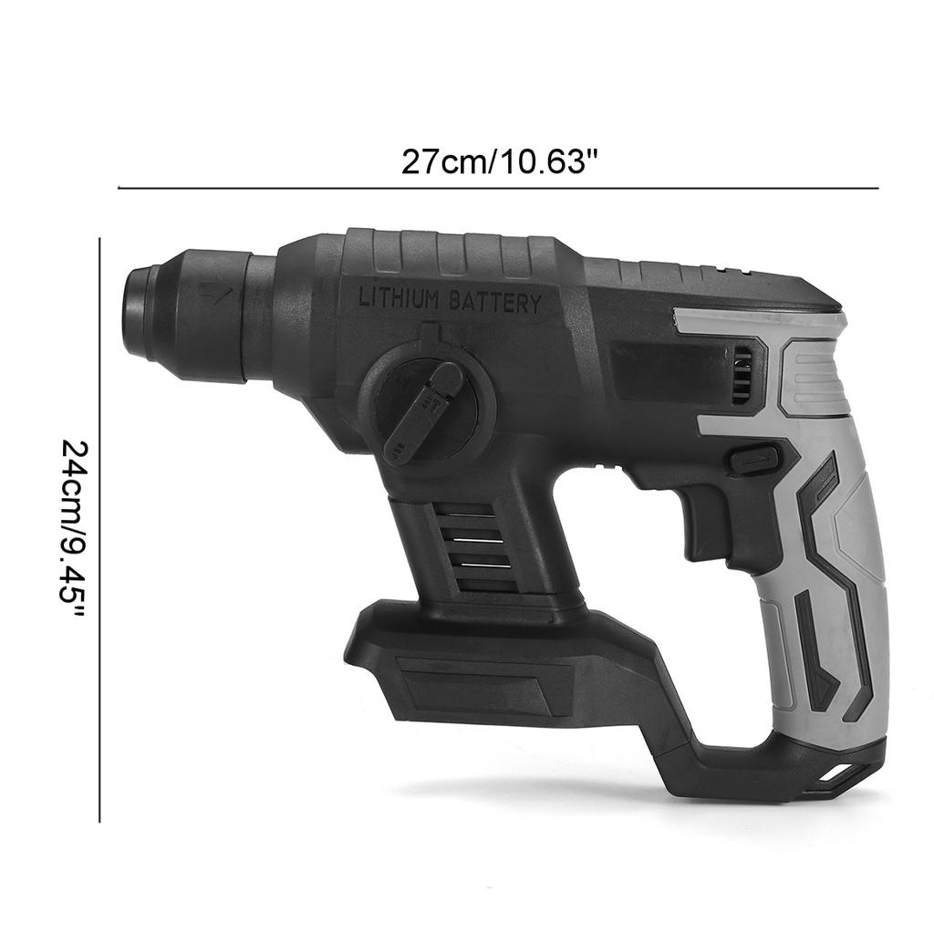 10000bpm 21V Drill Impact Electric Hammer Rechargeable Brushless Cordless Rotary Hammer Impact Drill for 21V Battery