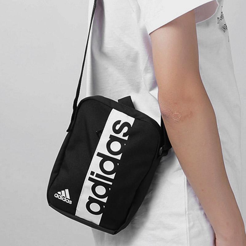 Adidas Polyester Small Square Bag Shoulder Bag, Crossbody Bag Regular Unisex Black Adidas S99975