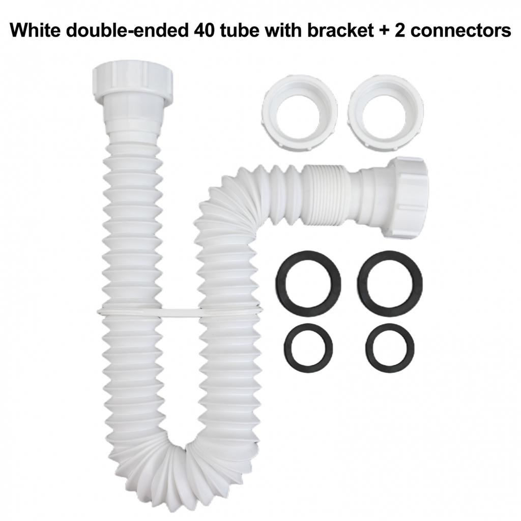 Elegantes weißes flexibles Spülbeckenablaufrohr für moderne Badezimmer und Küchen