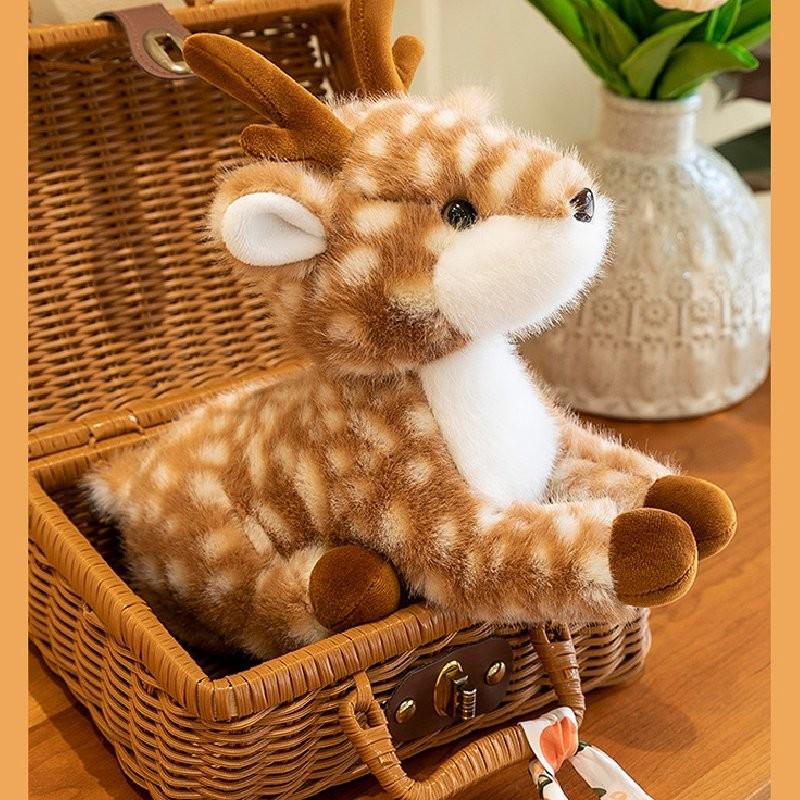 Adorable Cartoon Fawn Plush Toy Soft Stuffed Animal Gift For Girls Home Decor