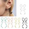 Spiral Threader Earrings Spiral Earrings Spiral Line Earrings Spiral Ear Line Stainless Steel Material Dangling Earrings