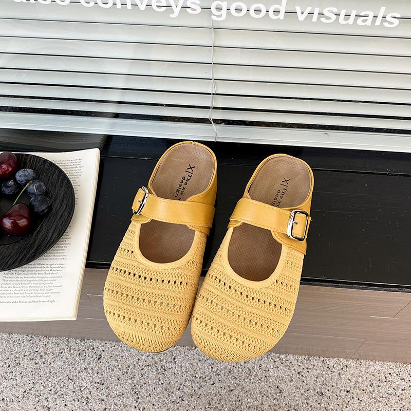 Thick-bottomed Half-slippers Women's 2025 Summer New Fashionable Versatile and Comfortable Outer Wear Light and One-footed Cool Slippers