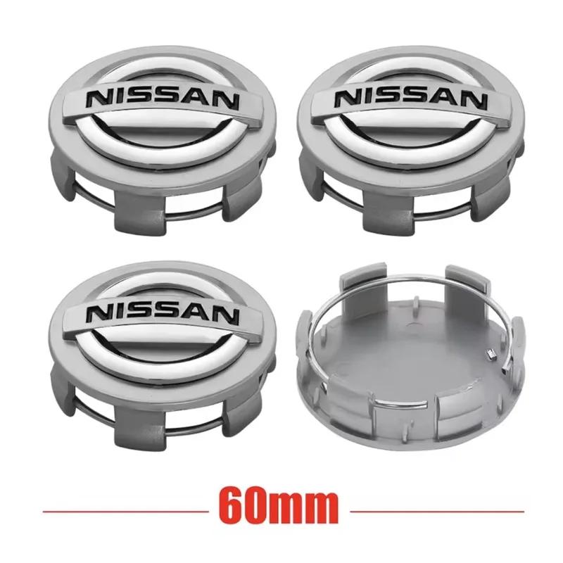 

4Pcs Car Wheel Hub Cover Rim Center Cap Decoration Accessories For Nissan Qashqai Pulsar Juke Altima Patrol Micra