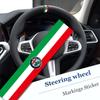 1/5/10PCS Car Steering Wheel Stickers National Flag Decal For Giulia Stelvio Giulietta 156 159 147 Mito Tonale Brera