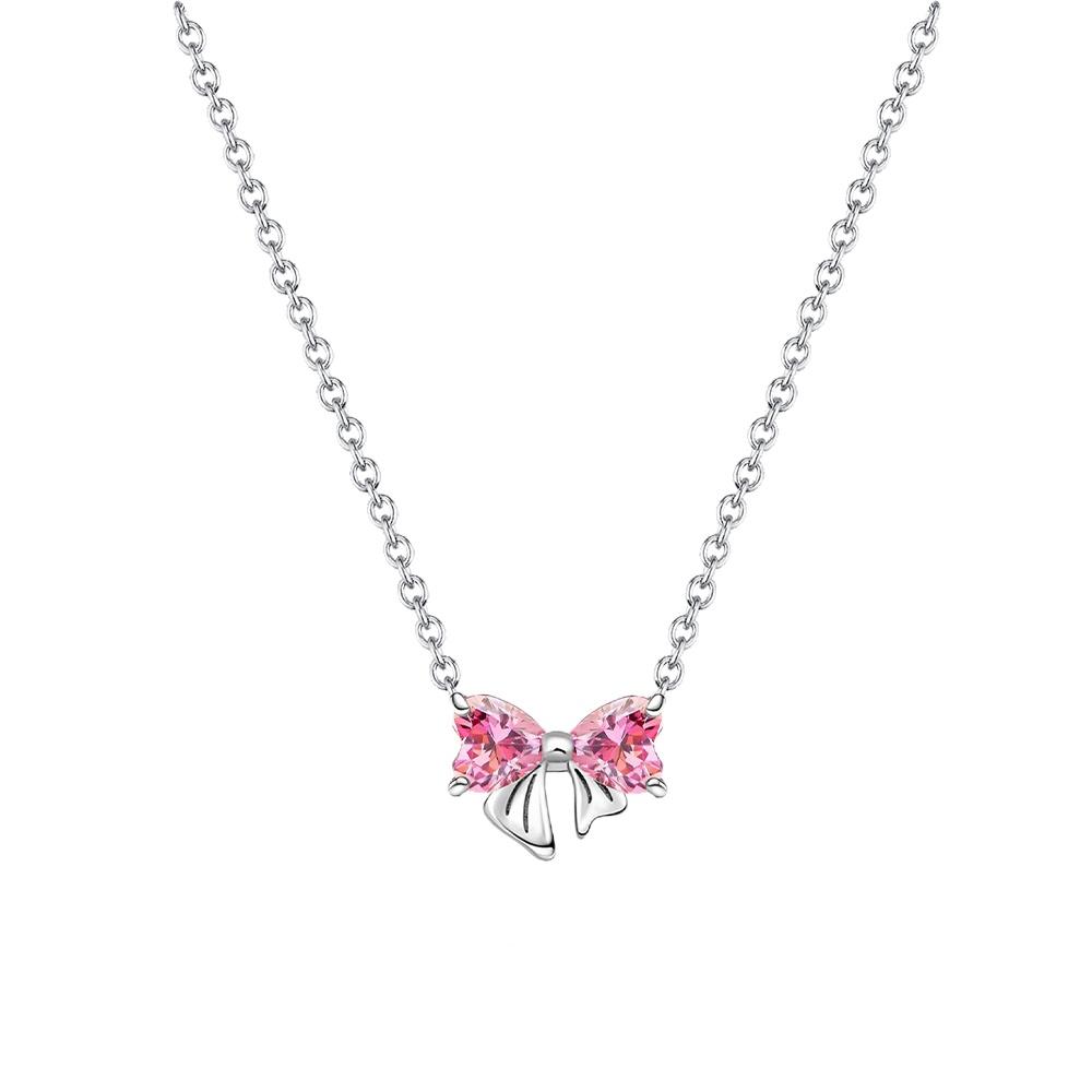 925 Silver Charms Colorful Bow Set Earrings Ring Beads Pendant for Women Bracelets Necklaces DIY Jewelry Gift